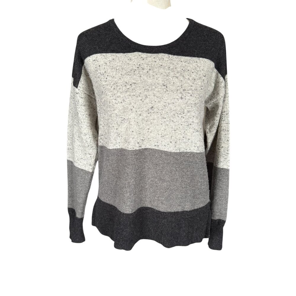 Christian Siriano black and gray long sleeve wool and alpaca sweater size XS